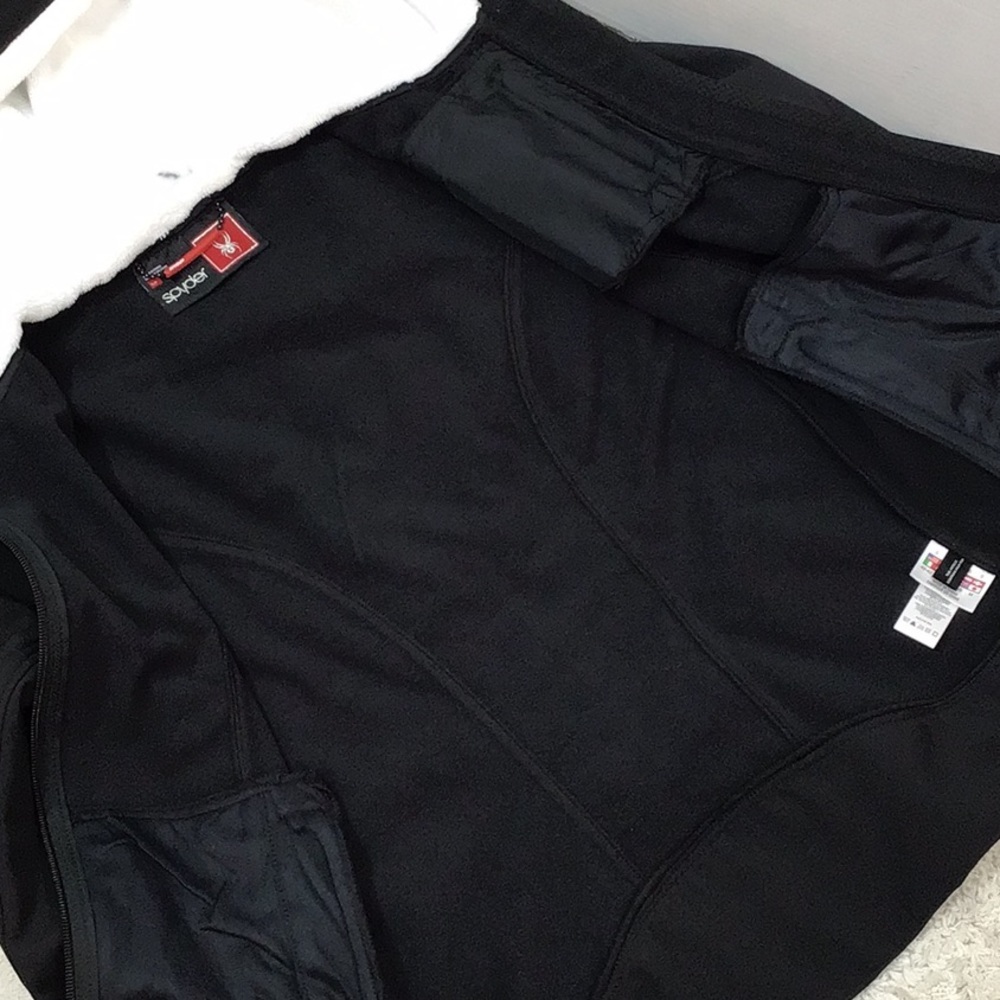 Spyder black zip front hooded jacket NWOT - Picture 11 of 15